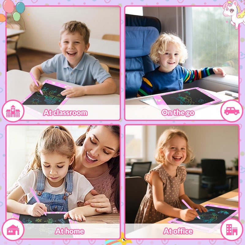 Mafiti LCD Writing Tablet 8.5 Inch Electronic Writing Drawing Pads Portable Doodle Board Gifts for Kids Toys for Girls Pink - Image 5